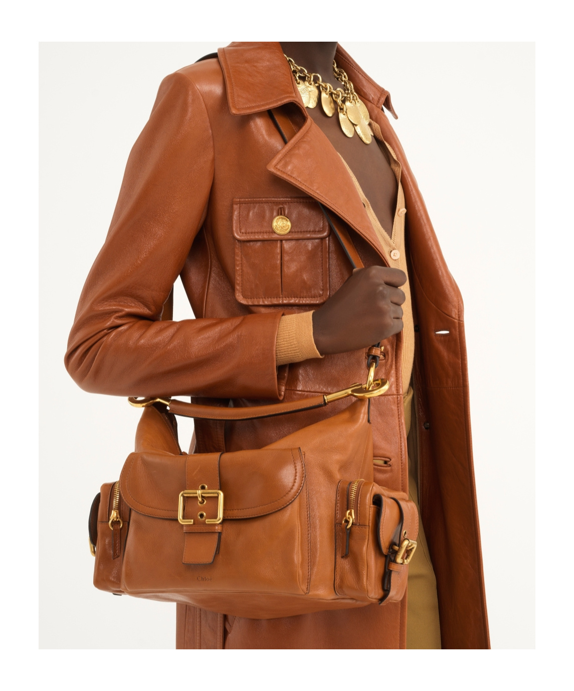 Shop Chloé Medium Camera Crossbody Bag In Brown