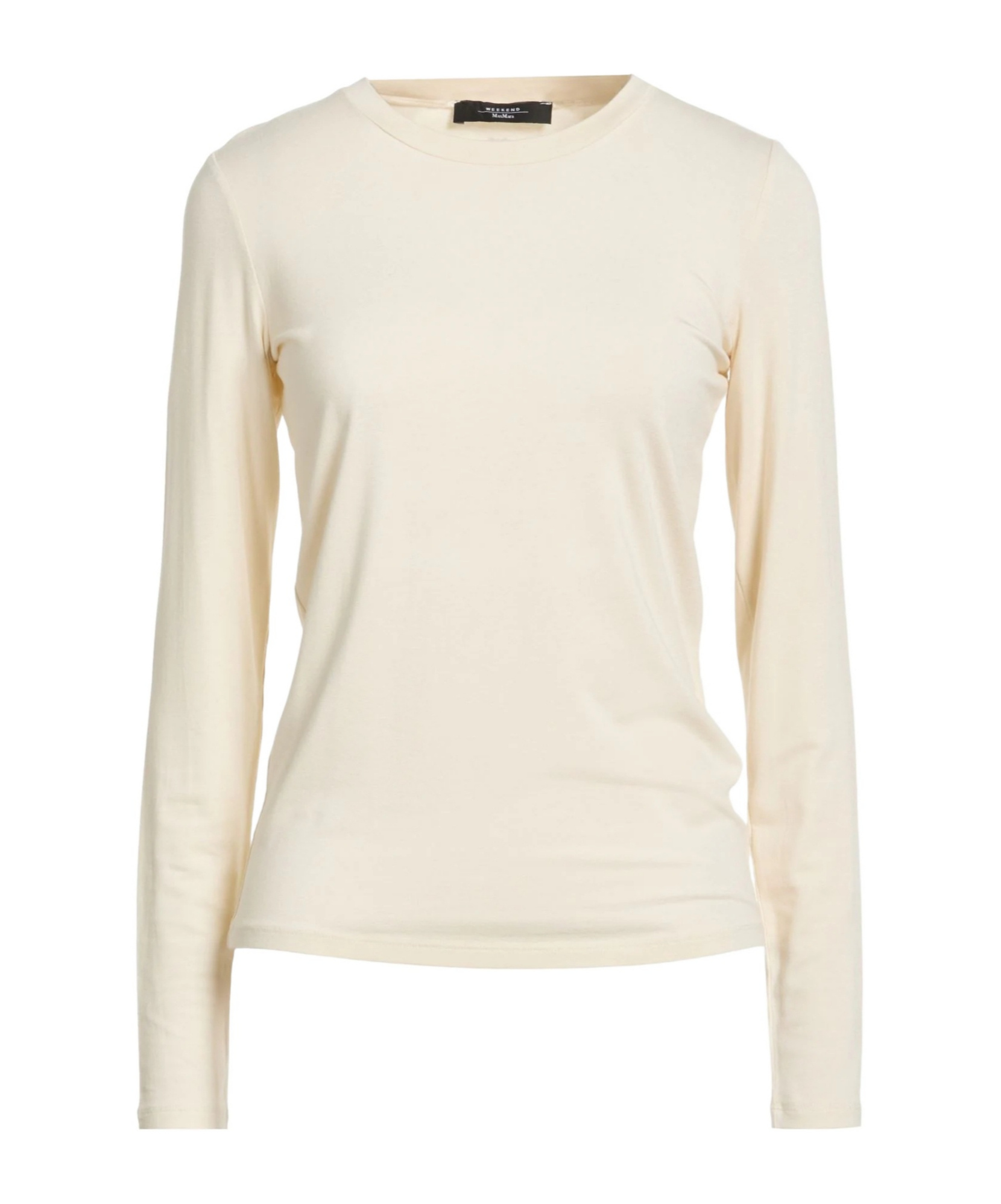 Weekend Max Mara Basic Solidcolor Longsleeve Tshirt In Beige