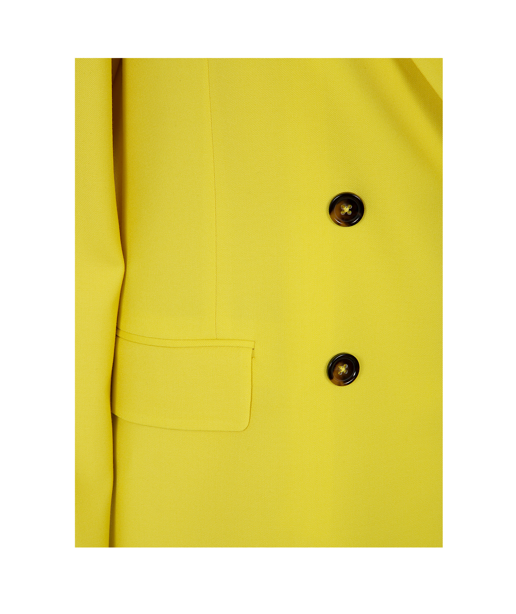 Ps By Paul Smith Wool Double-breasted Blazer In Yellow