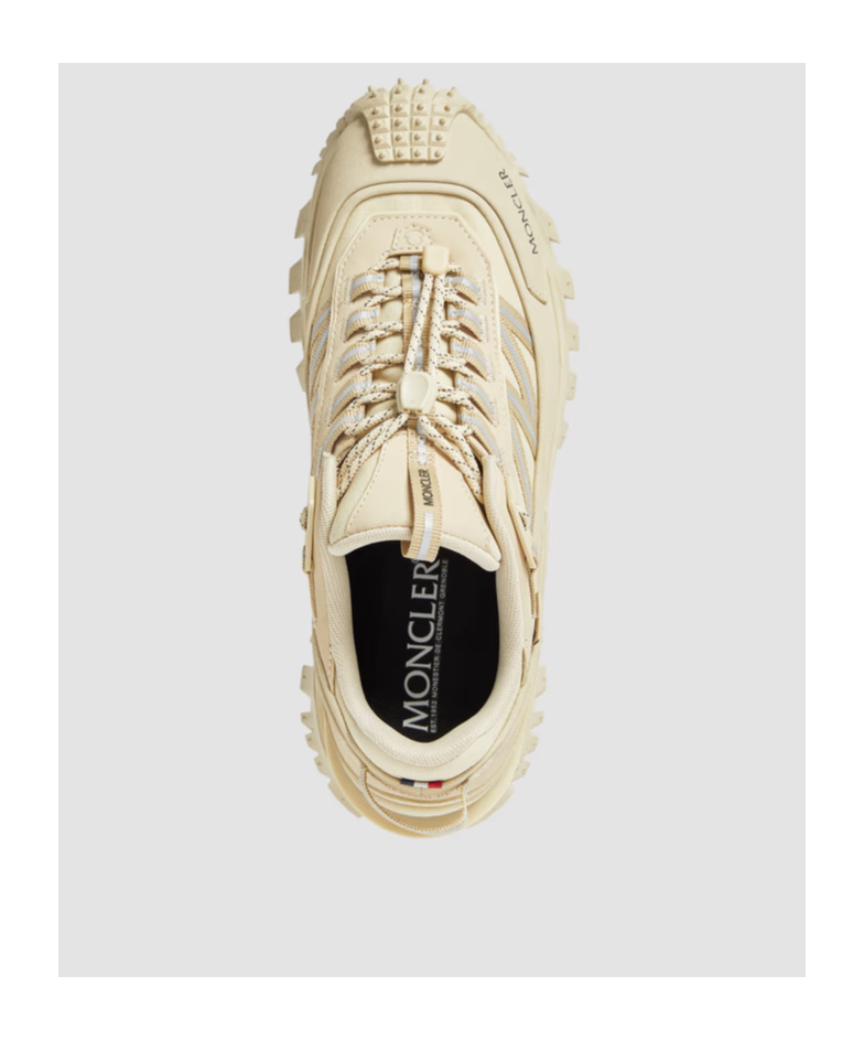 Moncler Beige Fabric Trailgrip Gtx Sneakers In Nude