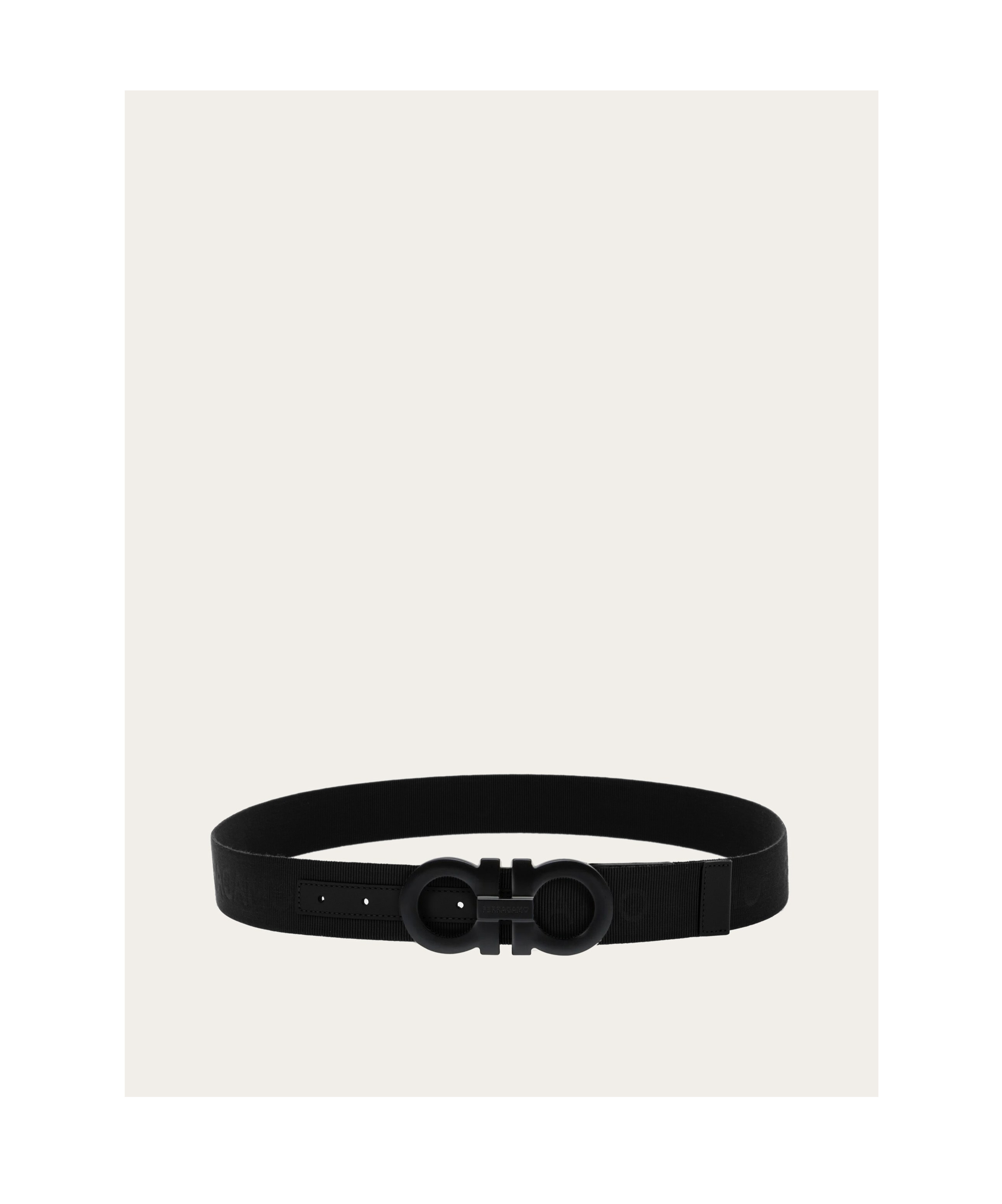 Ferragamo Double-sided Adjustable Gancini Belt In Black