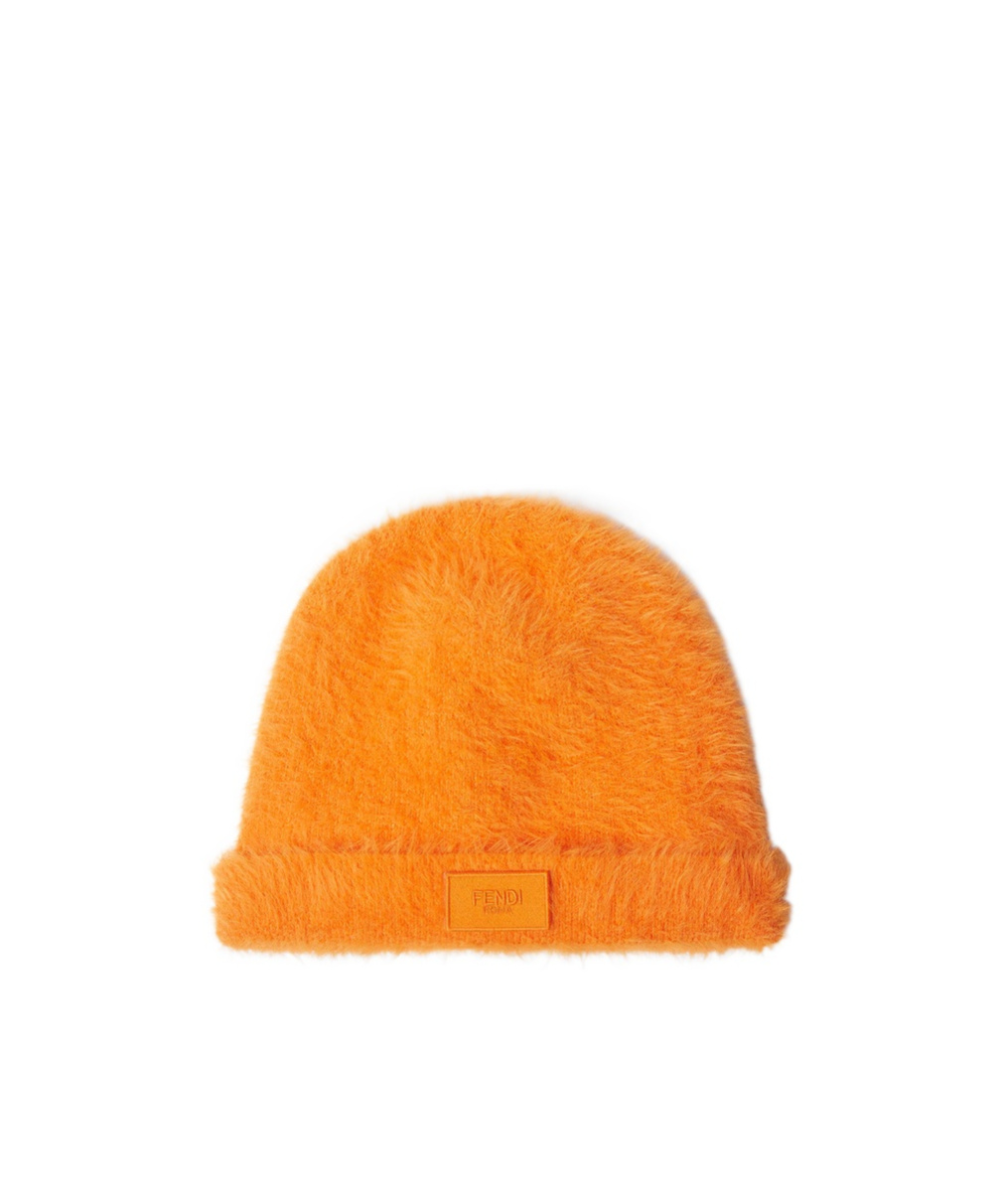 Fendi Orange Faux Fur Hat