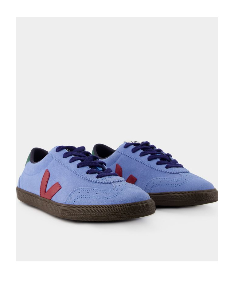Veja Man Sneakers Azure Size 12 Leather In Blue