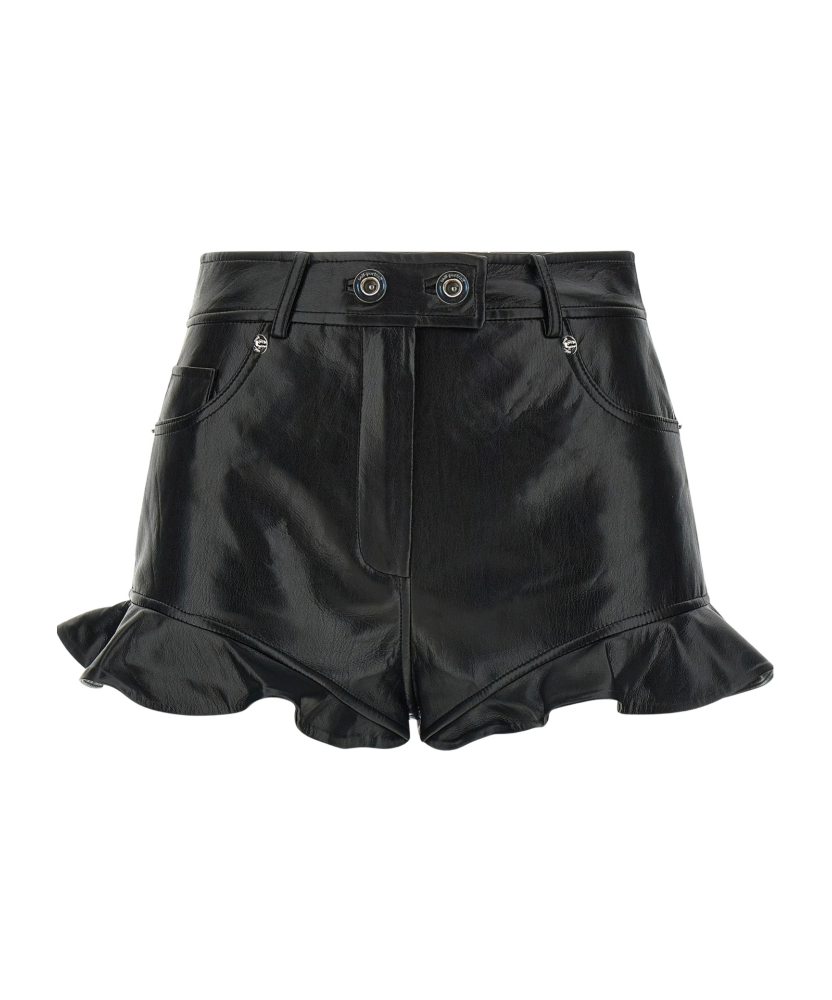 Self-portrait Belt Loop Shorts In Black