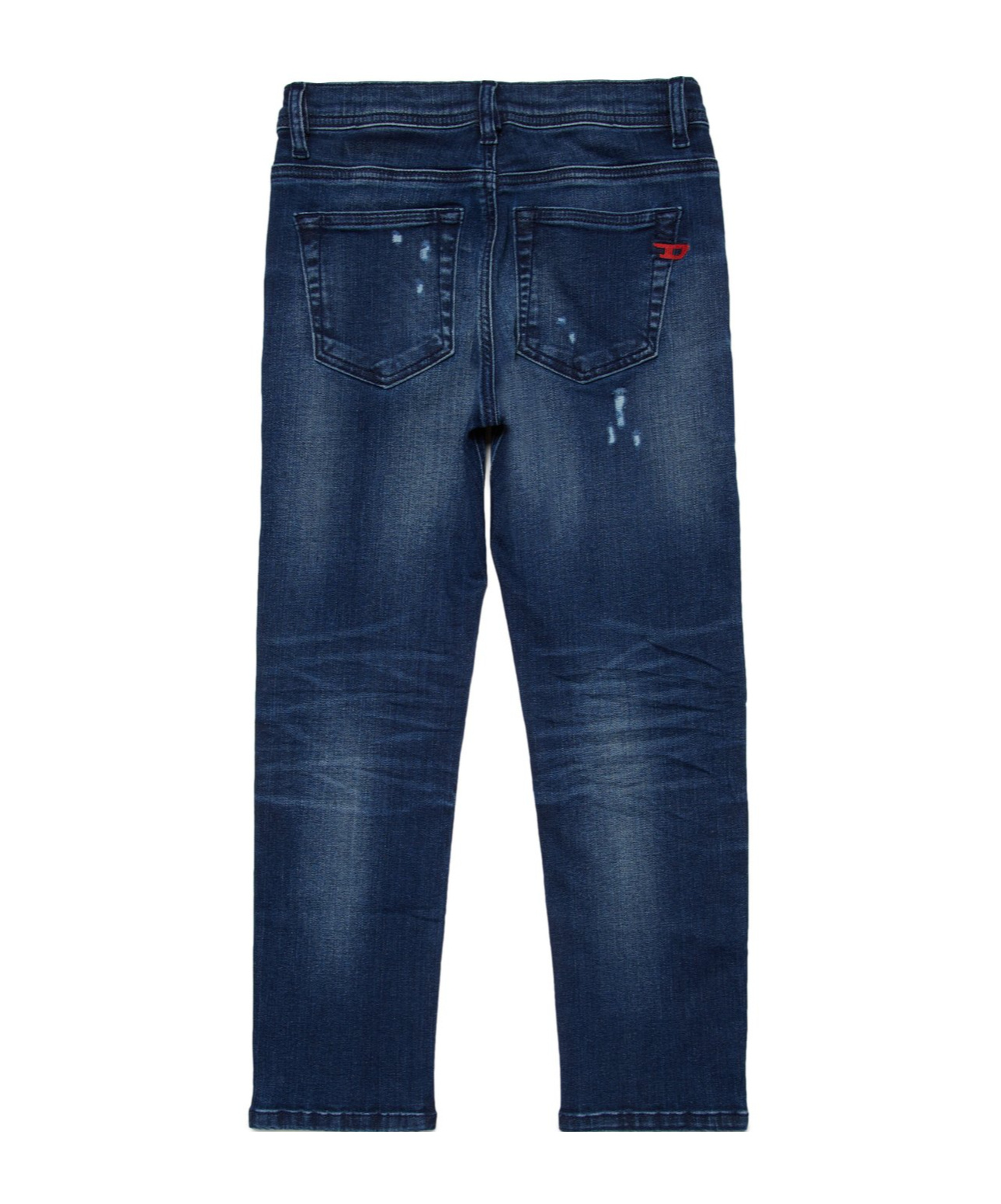 Diesel Whiskering-effect Straight-leg Jeans In Blue