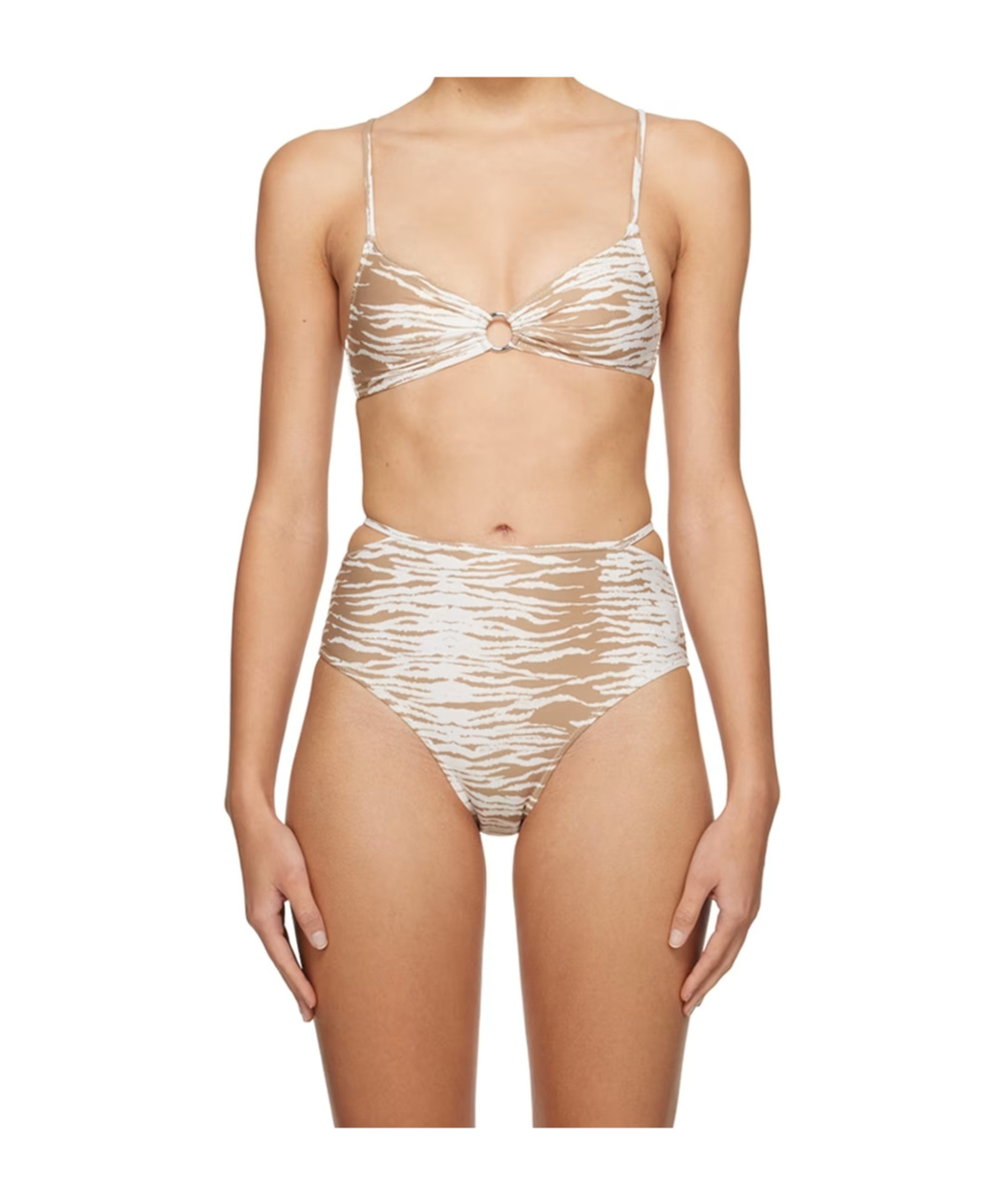 Ganni Printed Bikini Top
