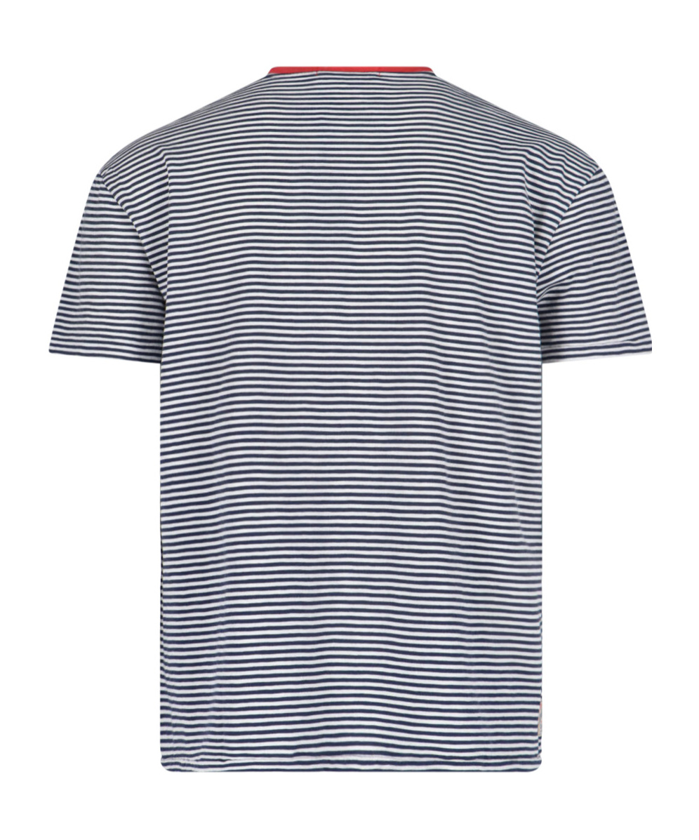 Polo Ralph Lauren Classic Fit Striped Gauze Jersey T-shirt In Gray