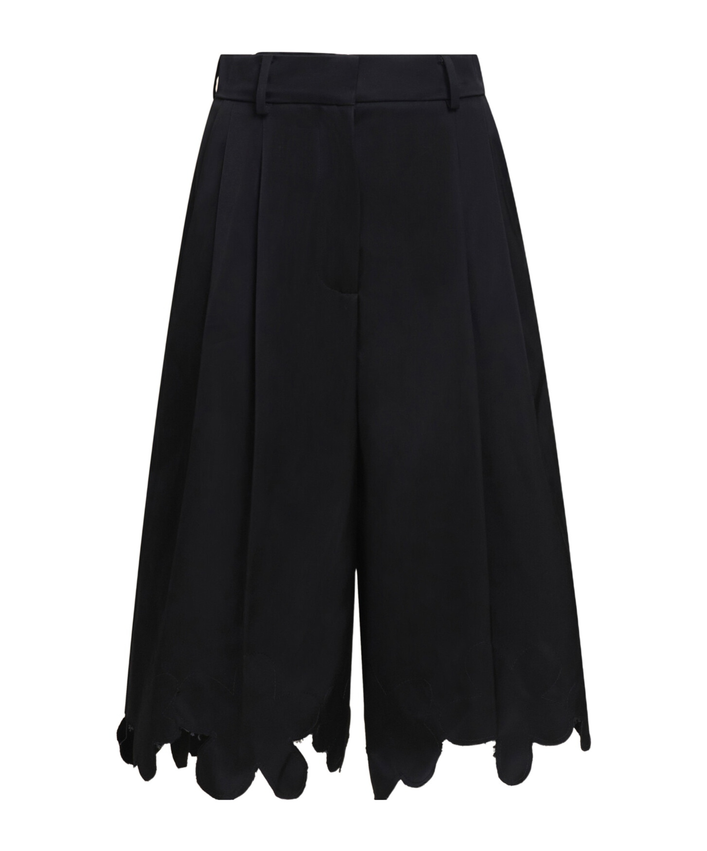 Marni Scalloped Tailored Shorts In Black