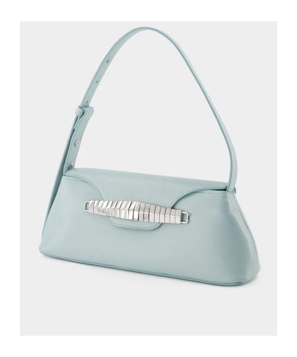 Shop Elleme Paris Eva Snake-chain Detail Shoulder Bag In Gray