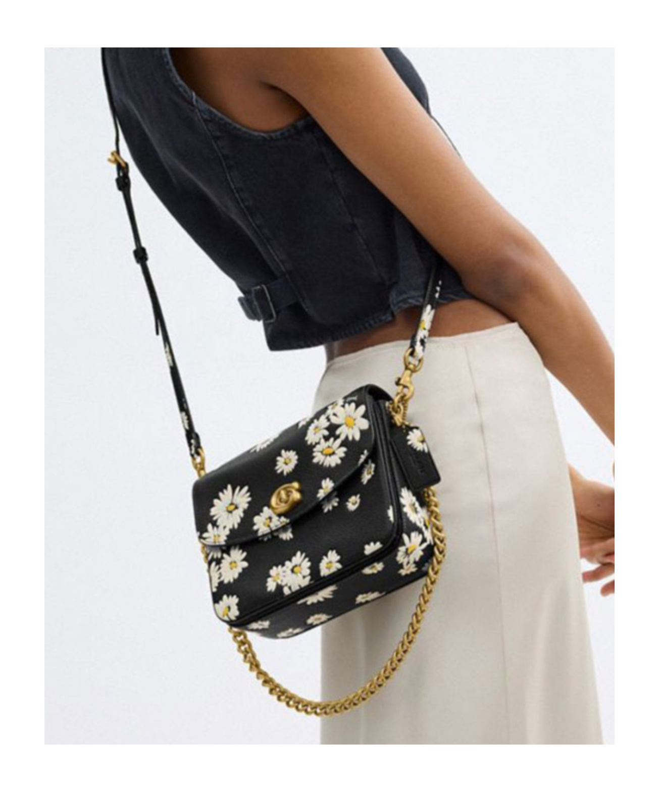 Coach Small Kathy 19 Shoulder Bag In Black