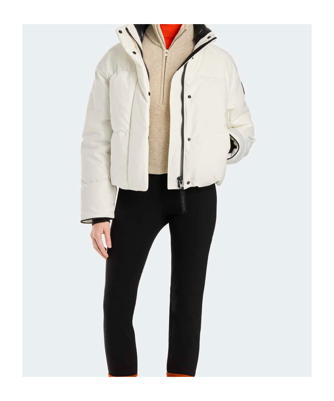 Canada Goose Grandview Short Puffer Jacket In White