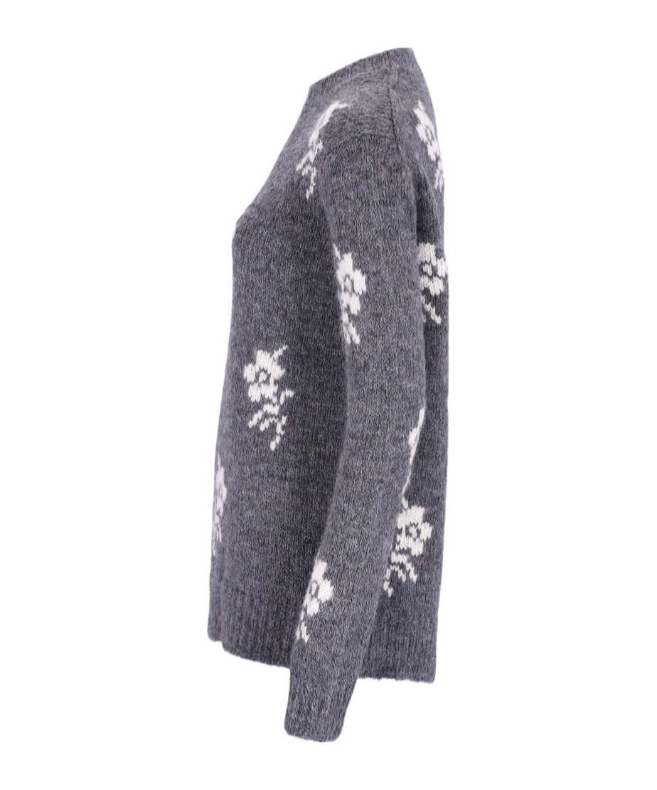 Jil Sander Wool Alpaca Crewneck Sweater In Gray