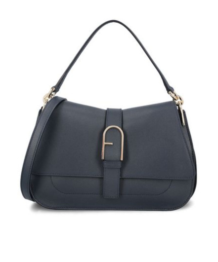 Furla Flow Medium Top Handle Bag In Black