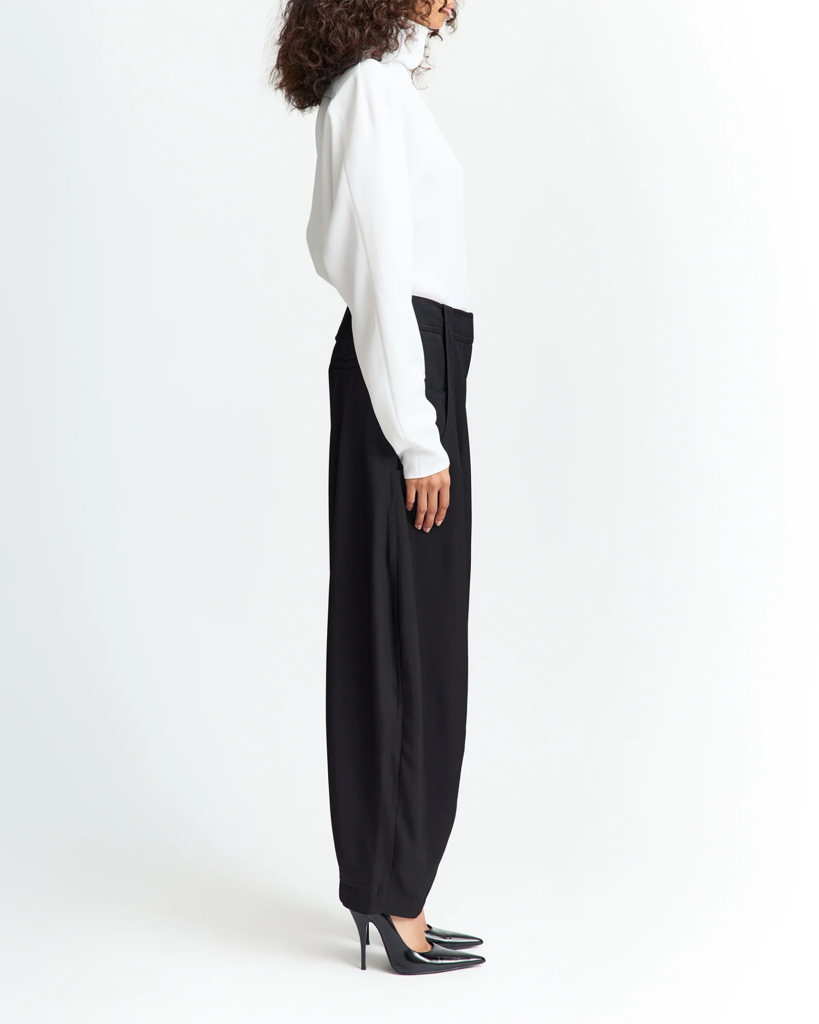 16arlington High-rise Twill Track Pants In Black