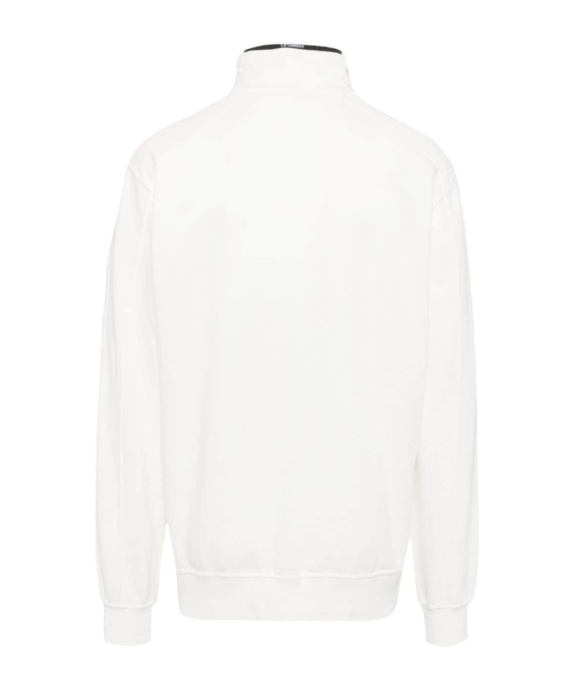 C.p. Company Lens-detail Sweater In White