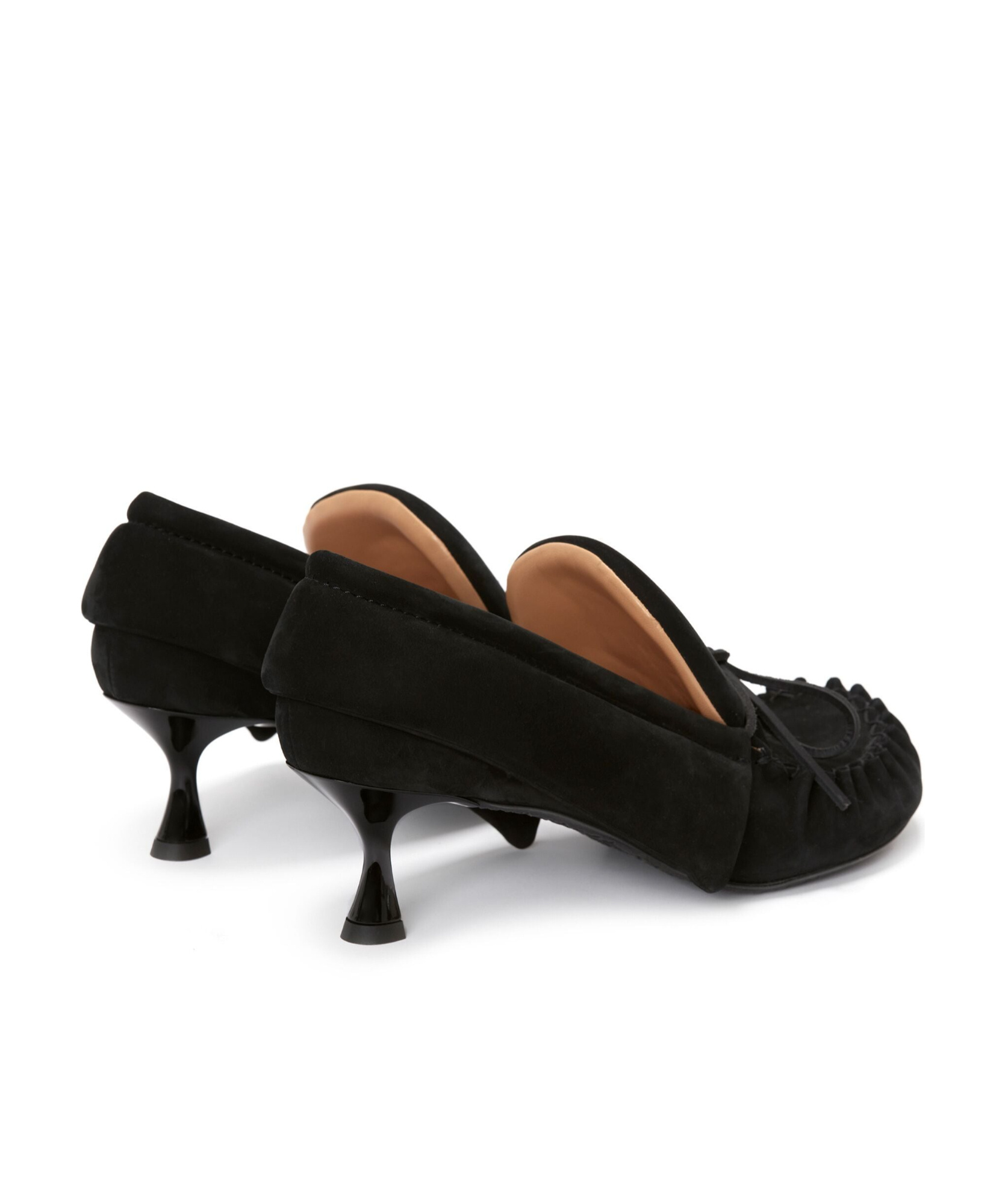 Jw Anderson Kitten Heel Moccasins In Black