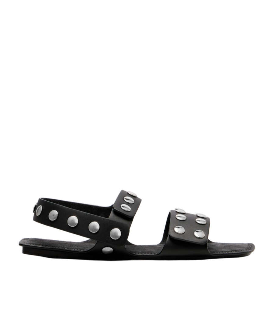 Khaite Boden Studded Leather Sandals In Black