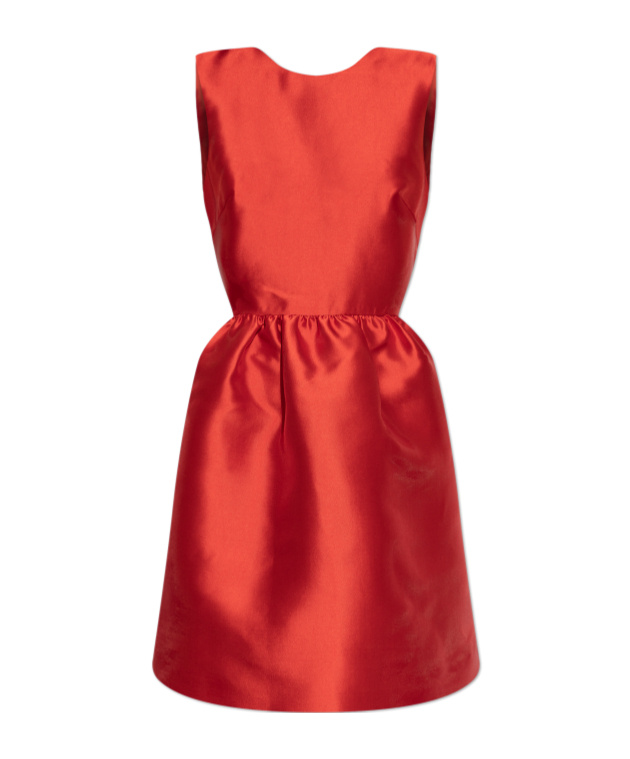 Shop Kate Spade Bow-embellished Mini Dress In Red