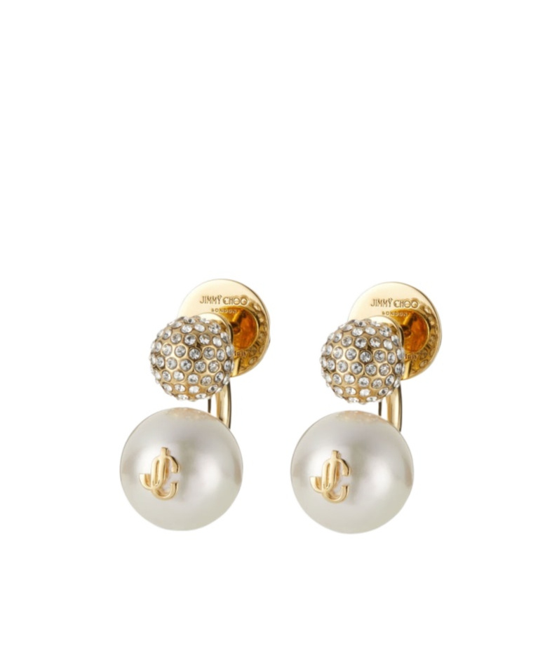 Jimmy Choo Auri Crystal-embellished Earring In Yellow