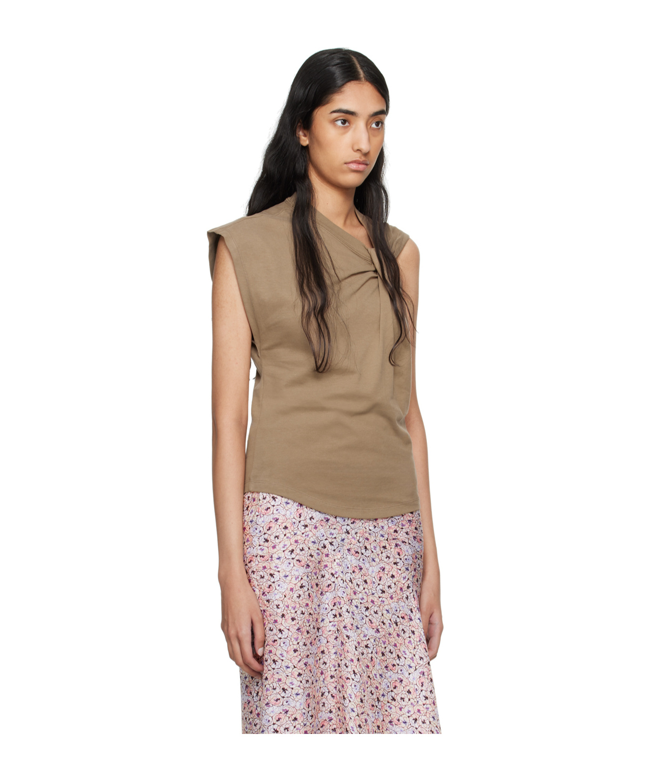 Isabel Marant Khaki Nadya Tank Top In Brown
