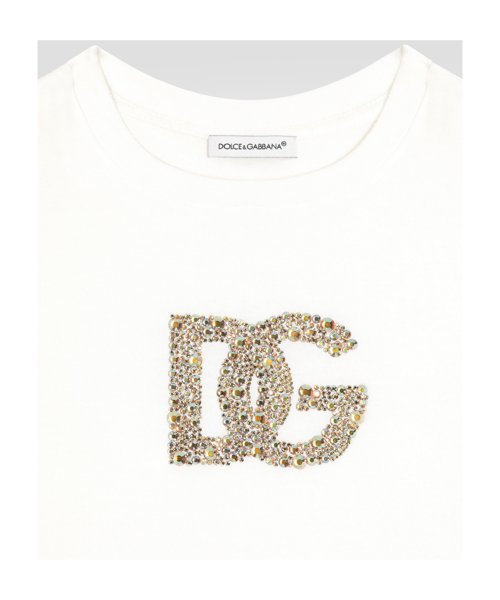 Dolce & Gabbana Dg Logo Jersey T-shirt In White