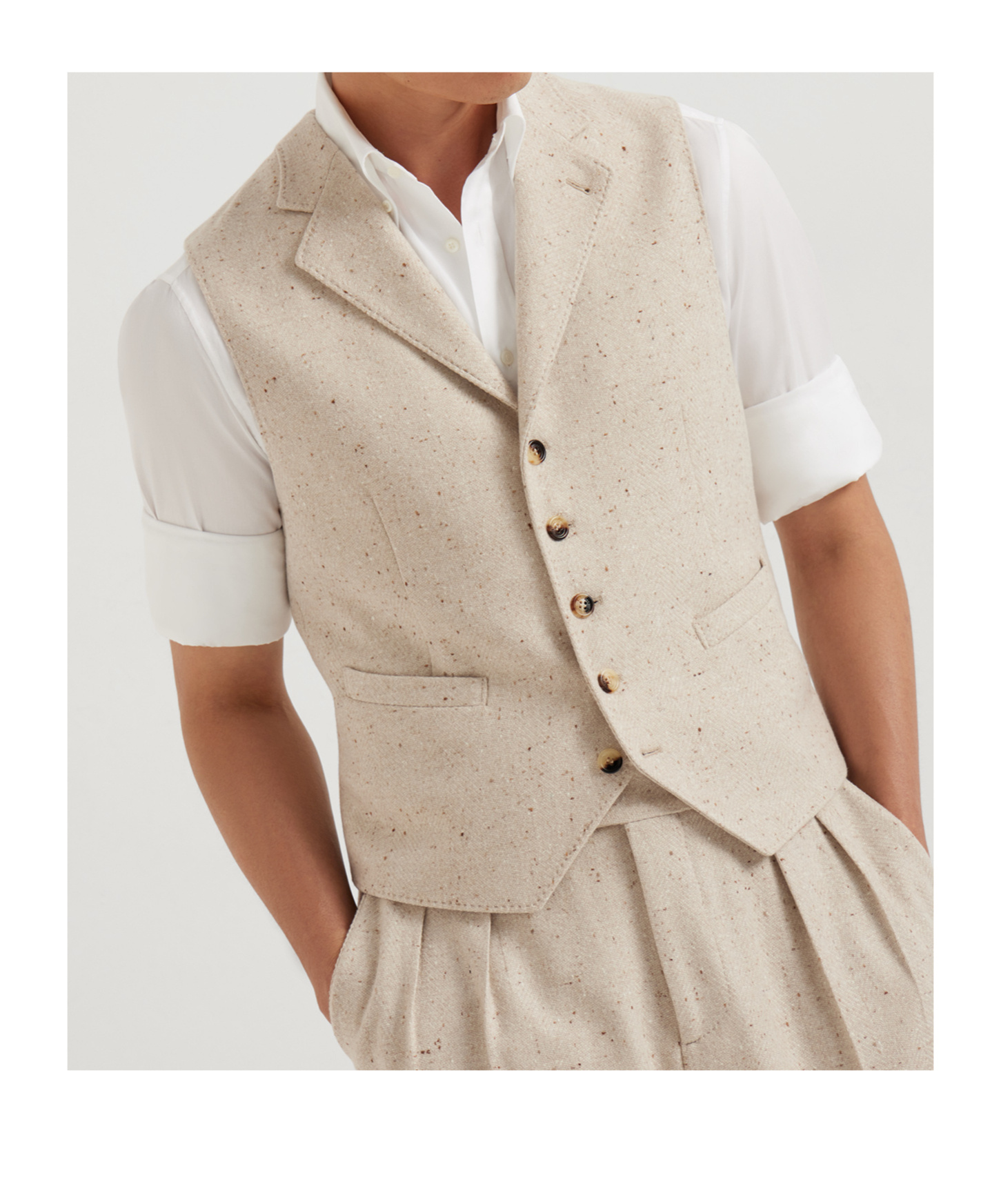 Brunello Cucinelli Button-fastening Waistcoat In Light Yellow