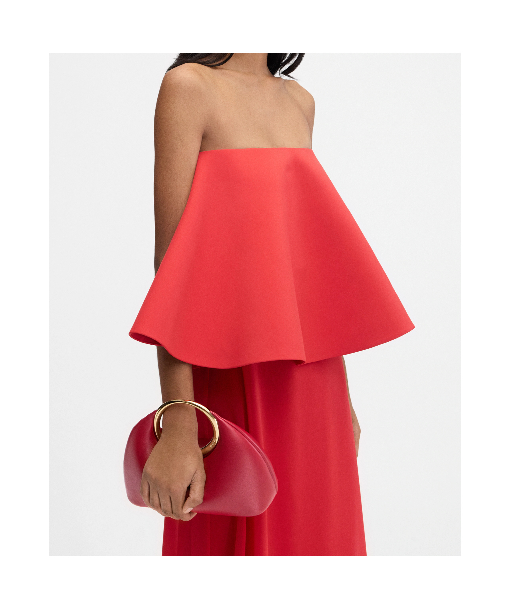 Jacquemus Le Petit Calino Ring Leather Top-handle Bag In Red