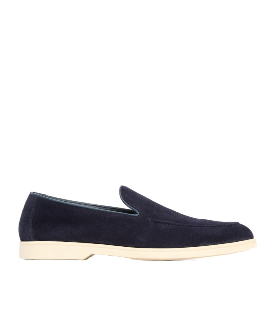 Doucal's Flat Moccasin Shoes In Black