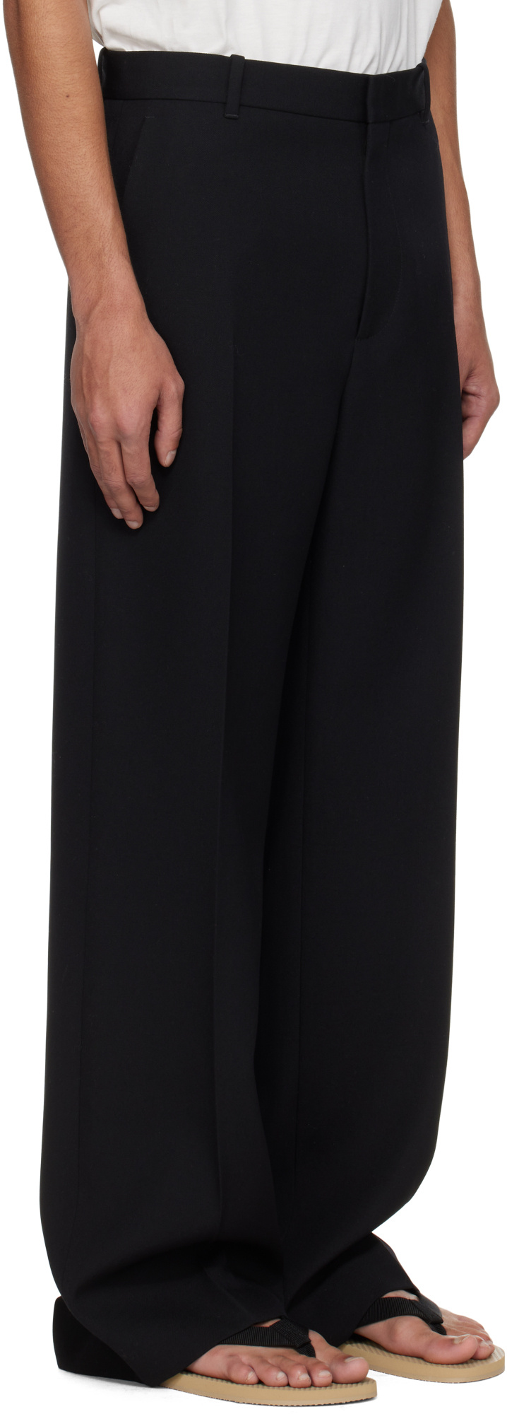 The Row Black Knox Trousers In Black