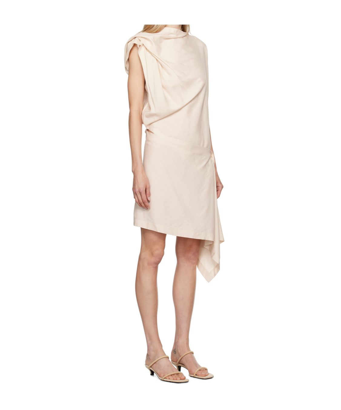 Issey Miyake Enclothe Irregular Pleated T-shirt In White