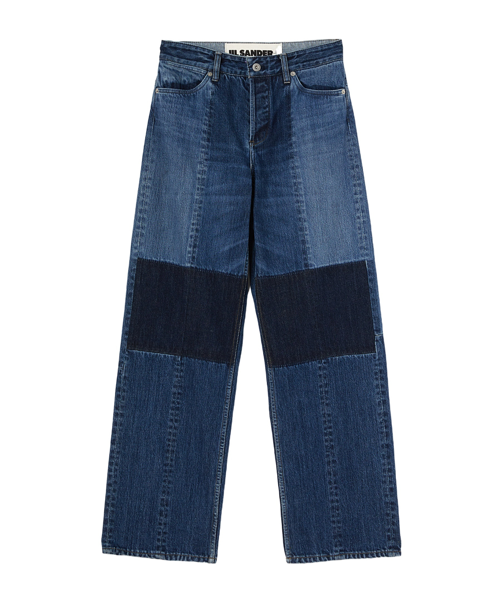 Jil Sander Straight-leg Cotton Trousers In Blue