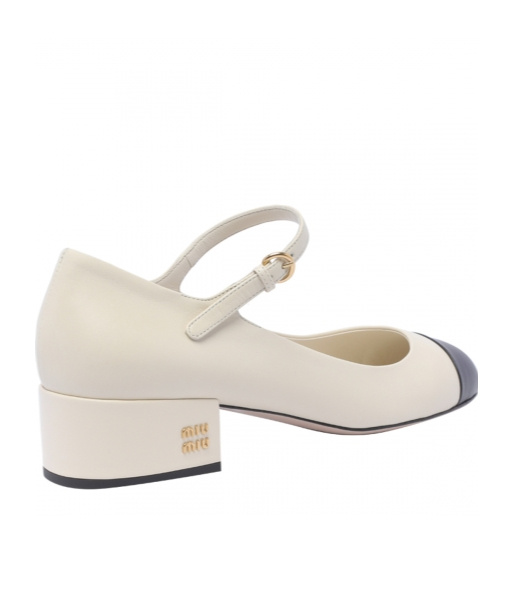 Miu Miu Round Head High Heels In White