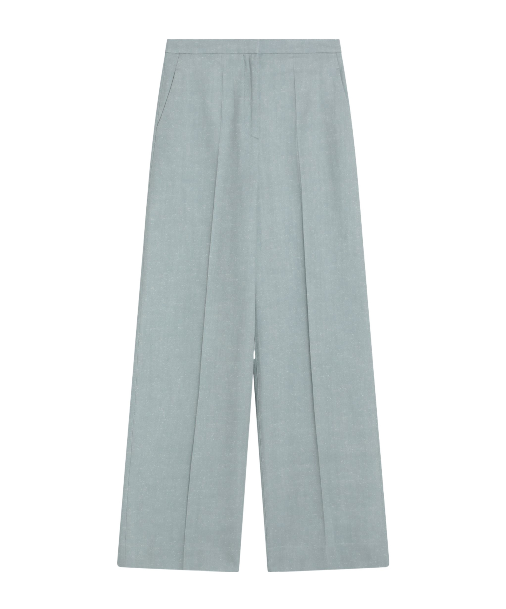 Loulou Studio Gray Fog Pants In Cotton Blend In Green