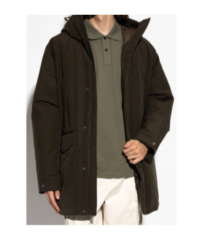 Moncler Mens Dark Green Livradois Logo-patch Down Parka Jacket In Green