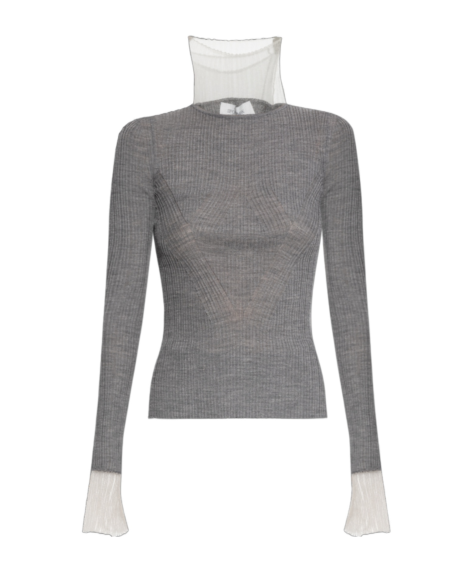 Sportmax Turtleneck Knitted Jumper In Gray