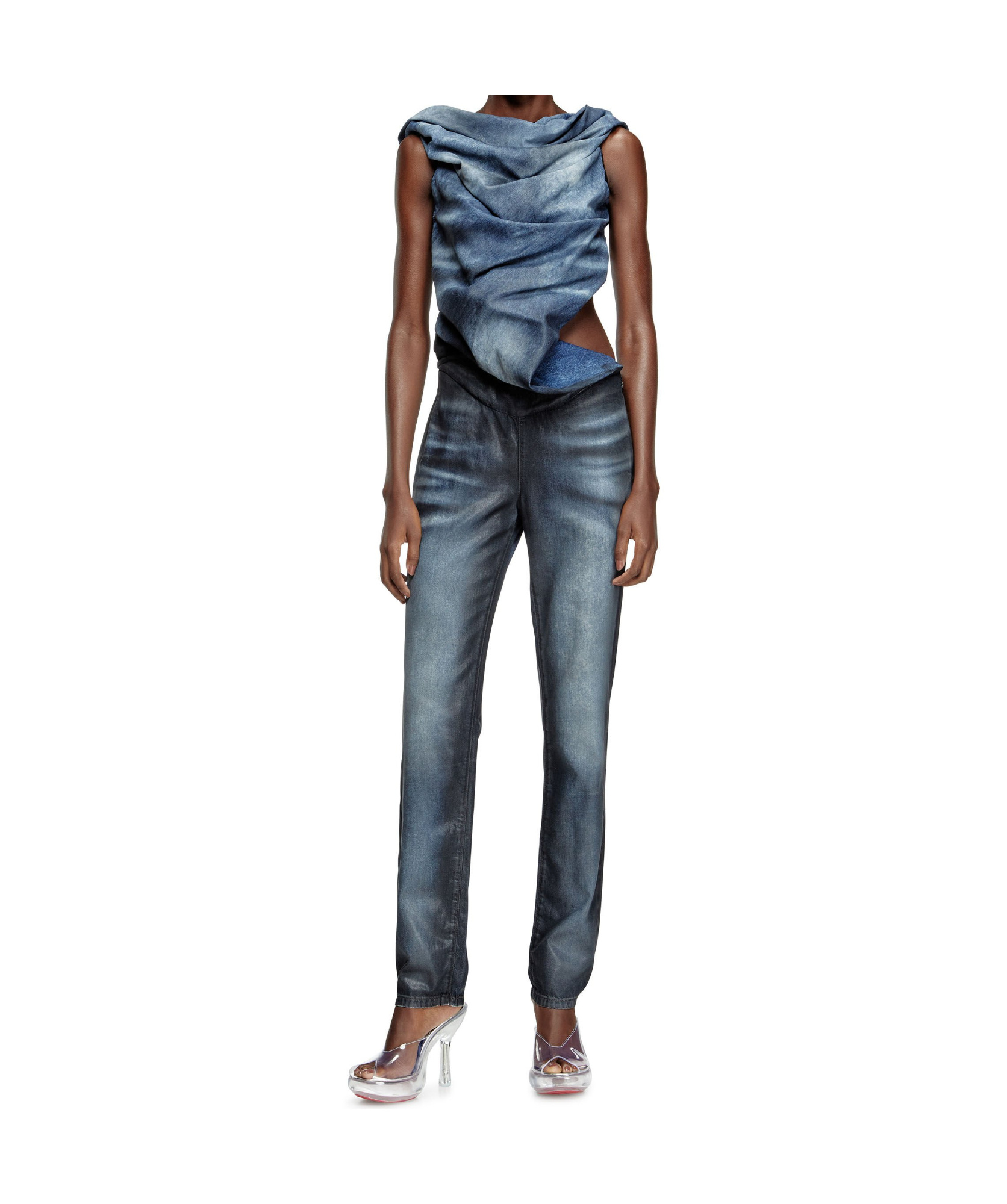 DIESEL ASYMMETRIC-DESIGN JUMPSUIT