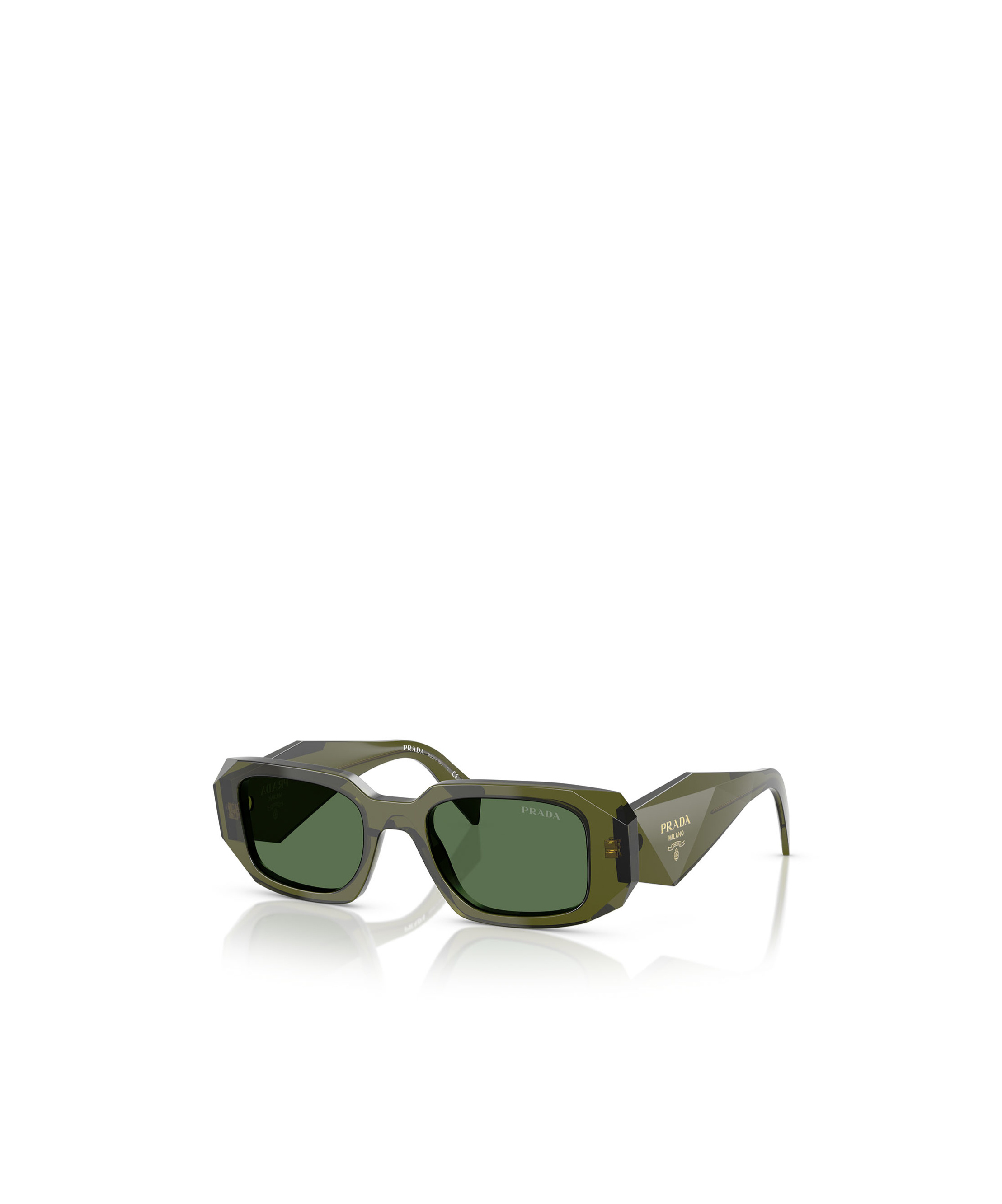 Prada Runway 49mm Rectangular Sunglasses In Green