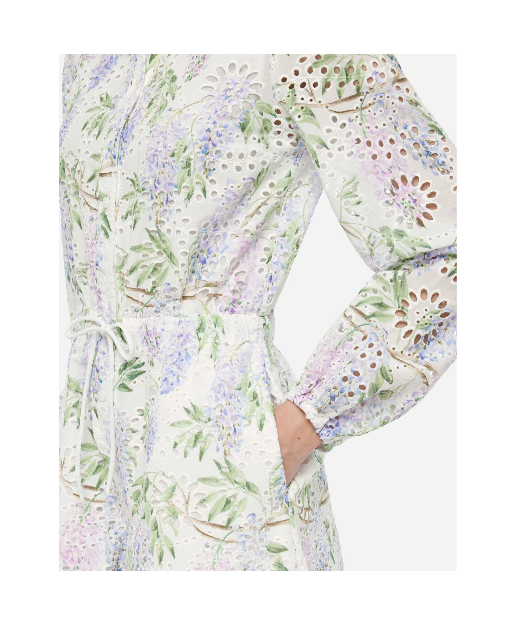 Mc2 Saint Barth Julian Sangallo Lace Cotton Playsuit With Floral Print