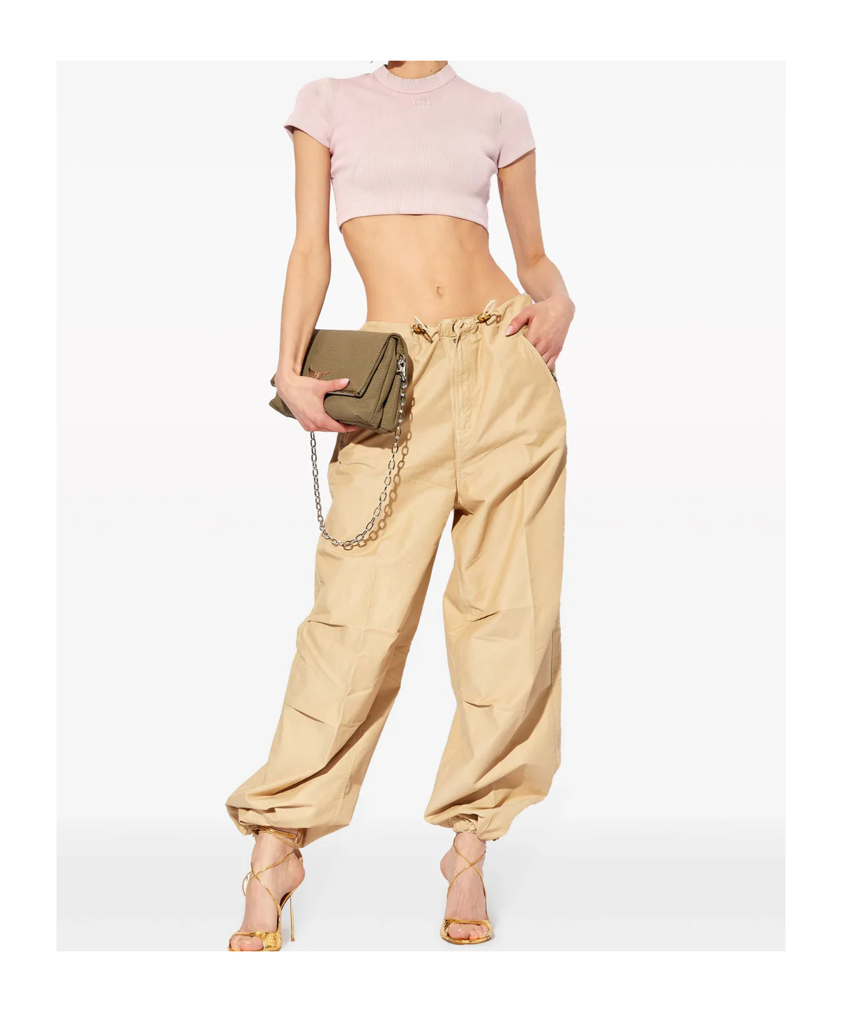 Alexander Wang T By  Logo Embossed Cropped Top In Purple