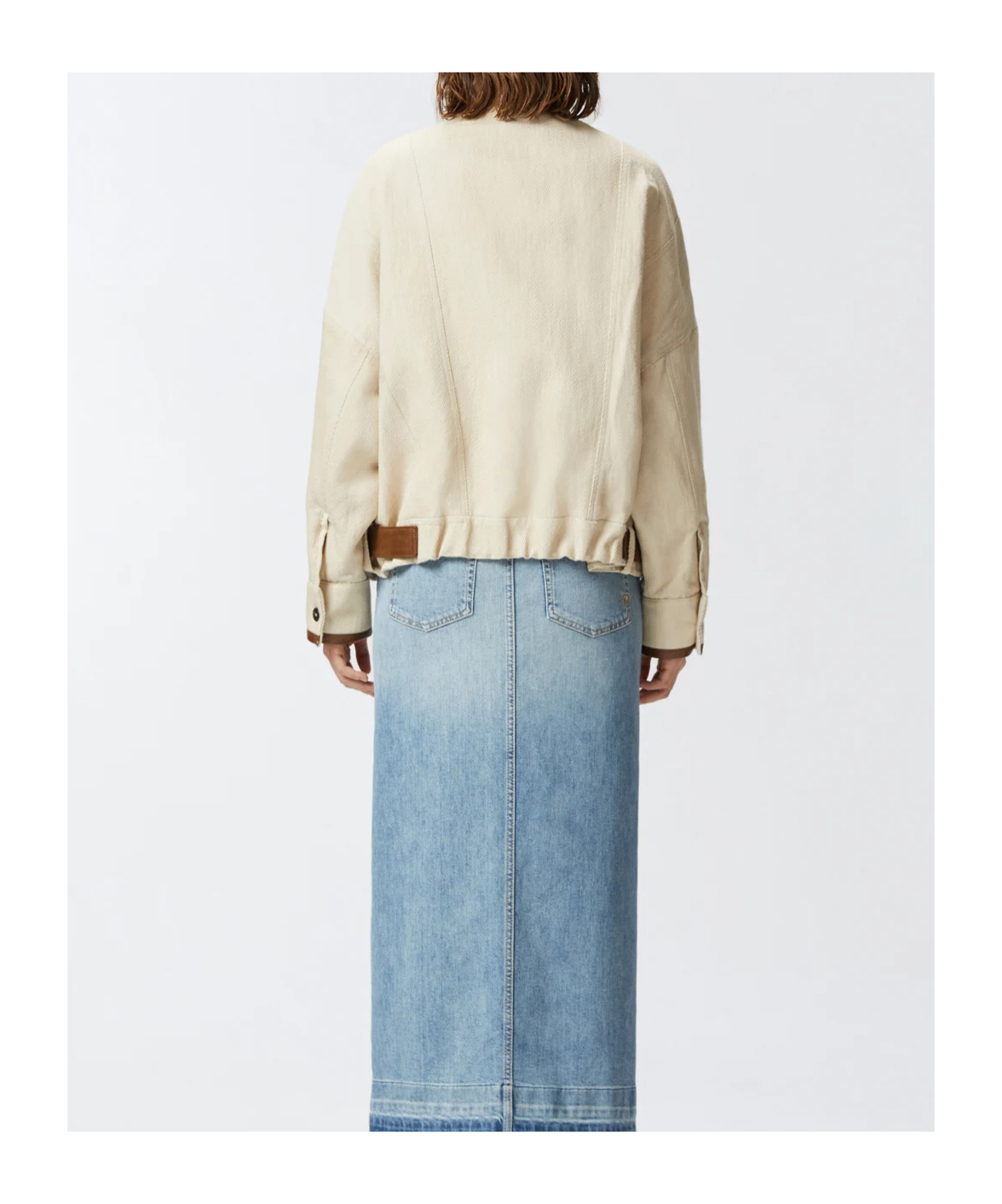 Shop Pinko Belted Cropped Jacket In Nude