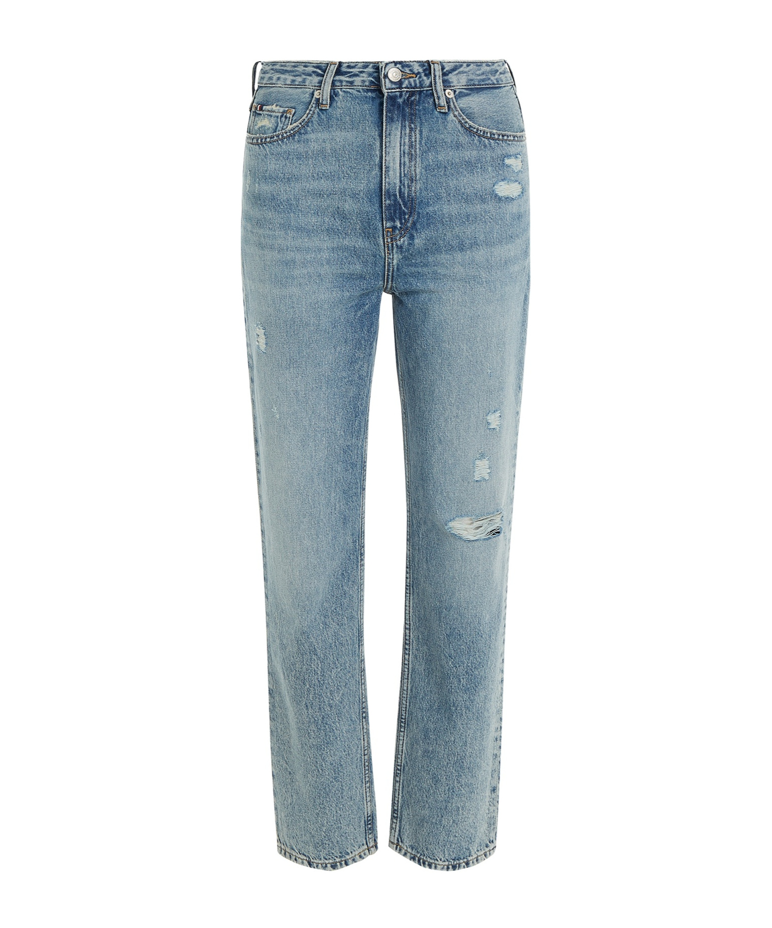 TOMMY HILFIGER RIPPED-DETAIL JEANS