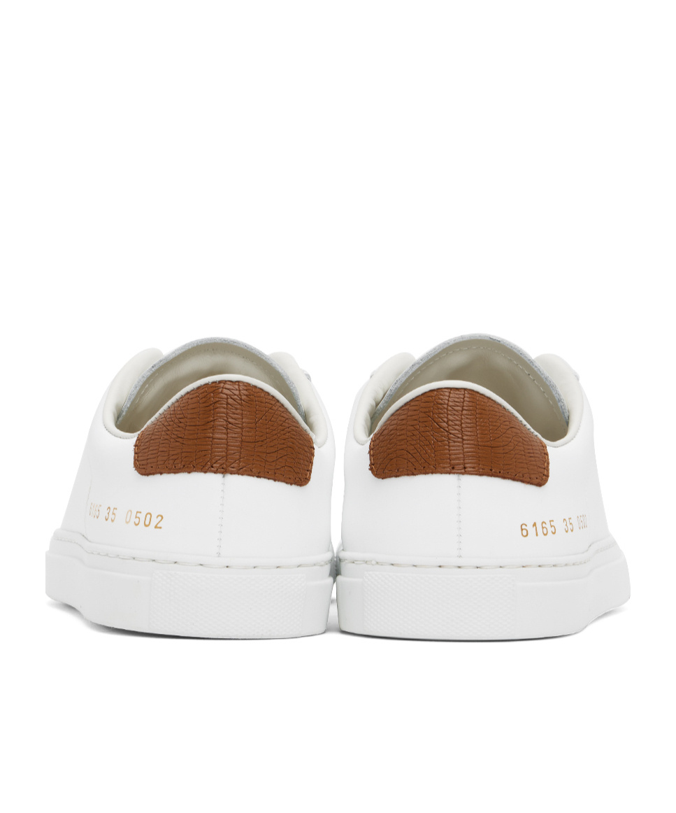 Common Projects White Retro Classic Sneakers In White
