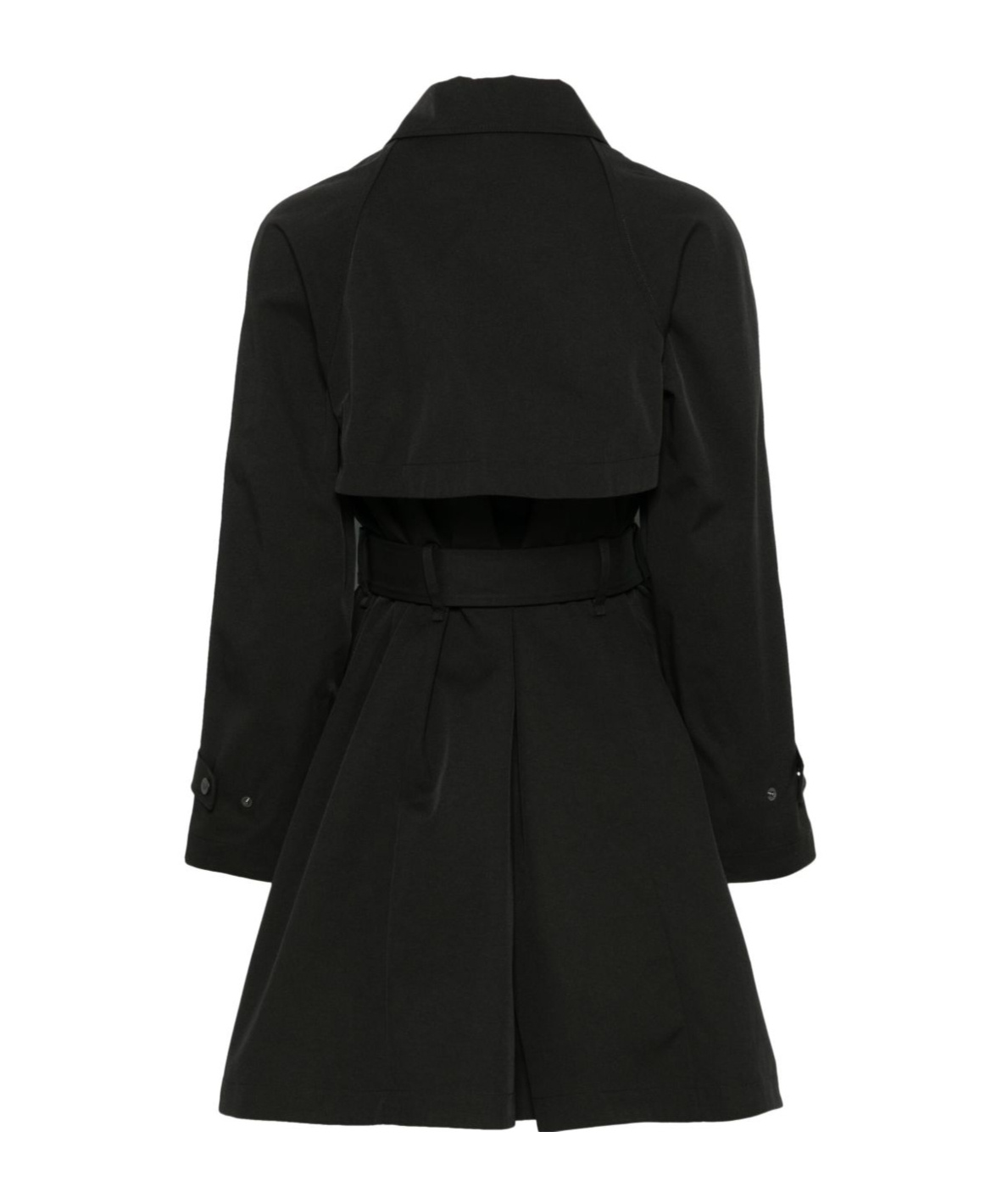 Shop Emporio Armani Twill Trench Coat In Black