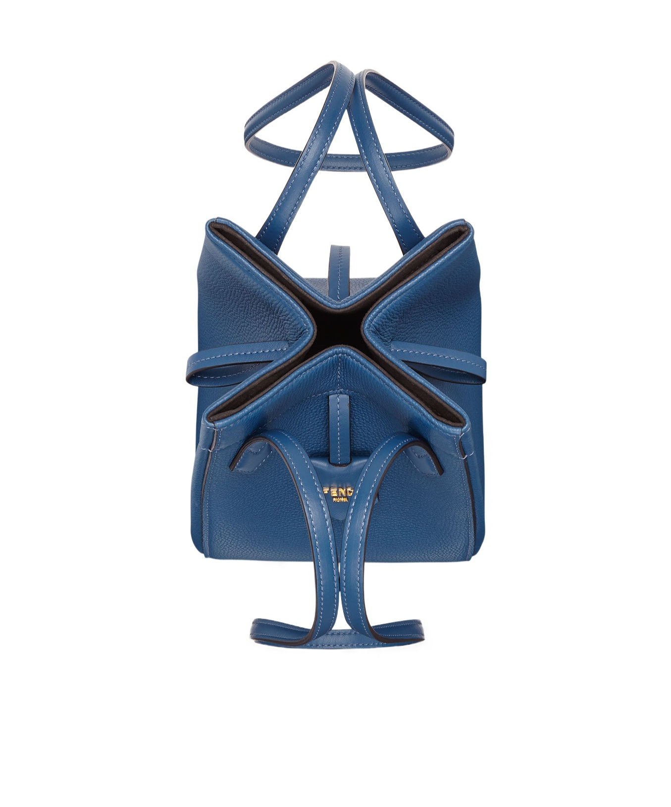 Fendi Origami Mini Leather Shoulder Bag In Blue