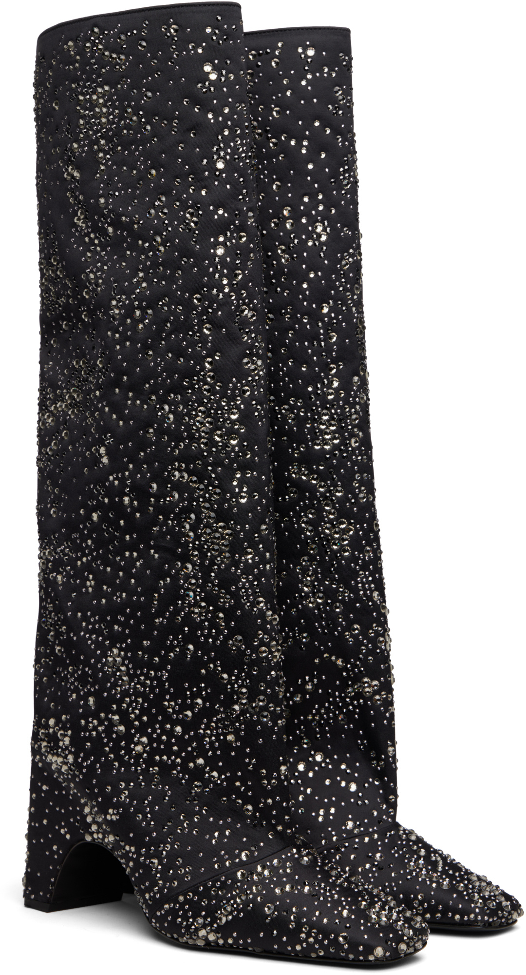 Coperni Crystal-embellished Bridge Tall Boots In Black