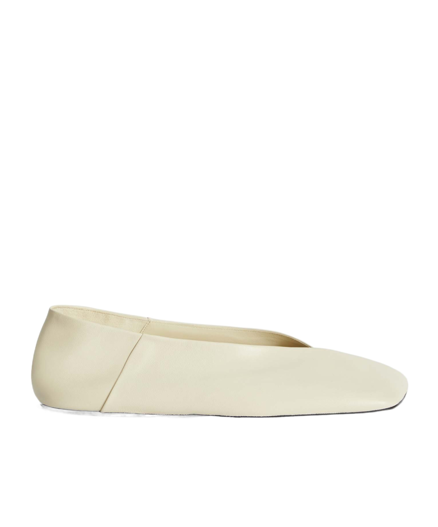 Jil Sander Women Leather Ballerina Flats In Nude