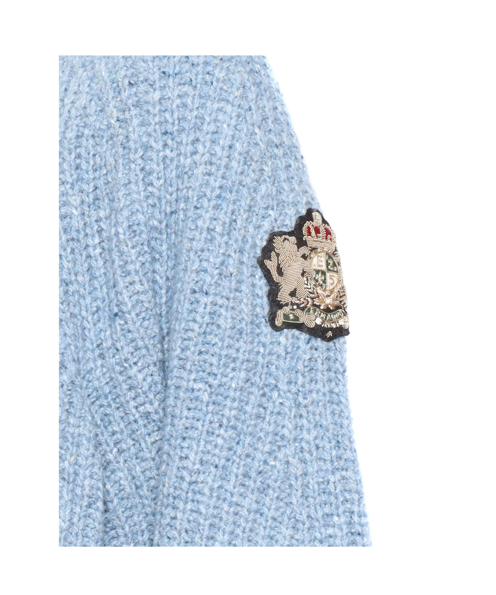 Ermanno Scervino Long-sleeved Knitted Cardigan In Blue