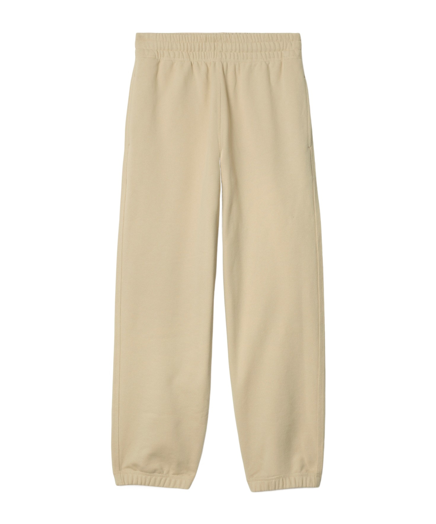 Burberry Check Label Cotton Jogging Pants In Nude
