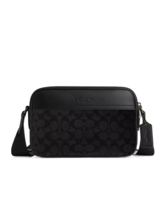 Shop Coach Graham Shoulder Bag In Black