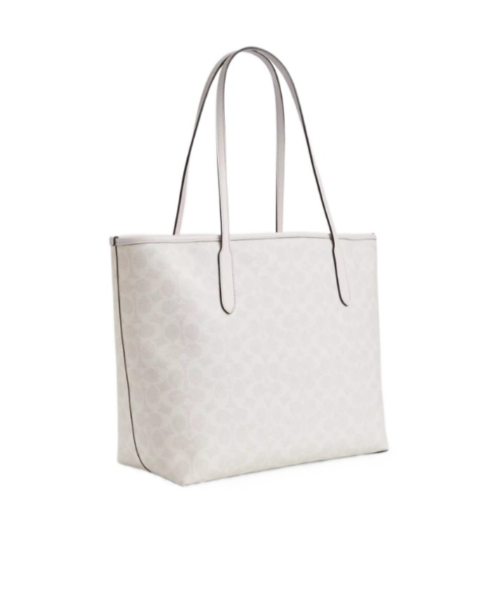 Coach City Tote Bag In Signature Canvas In Signature Canvas/gold/white/chalk